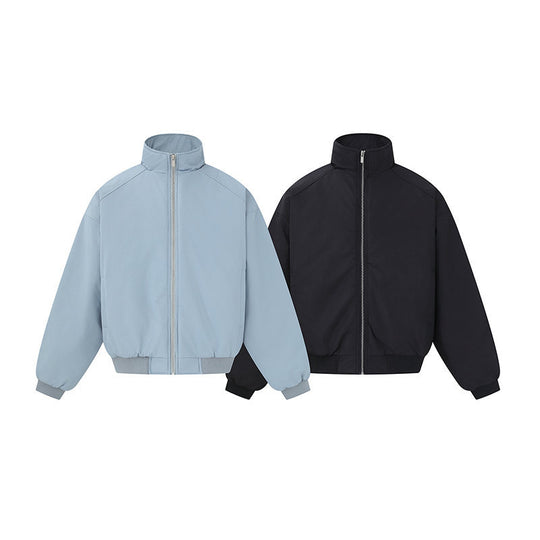 Unisex Boxy-Blousonjacke mit hohem Stehkragen und elastischem Saum Shop Nory