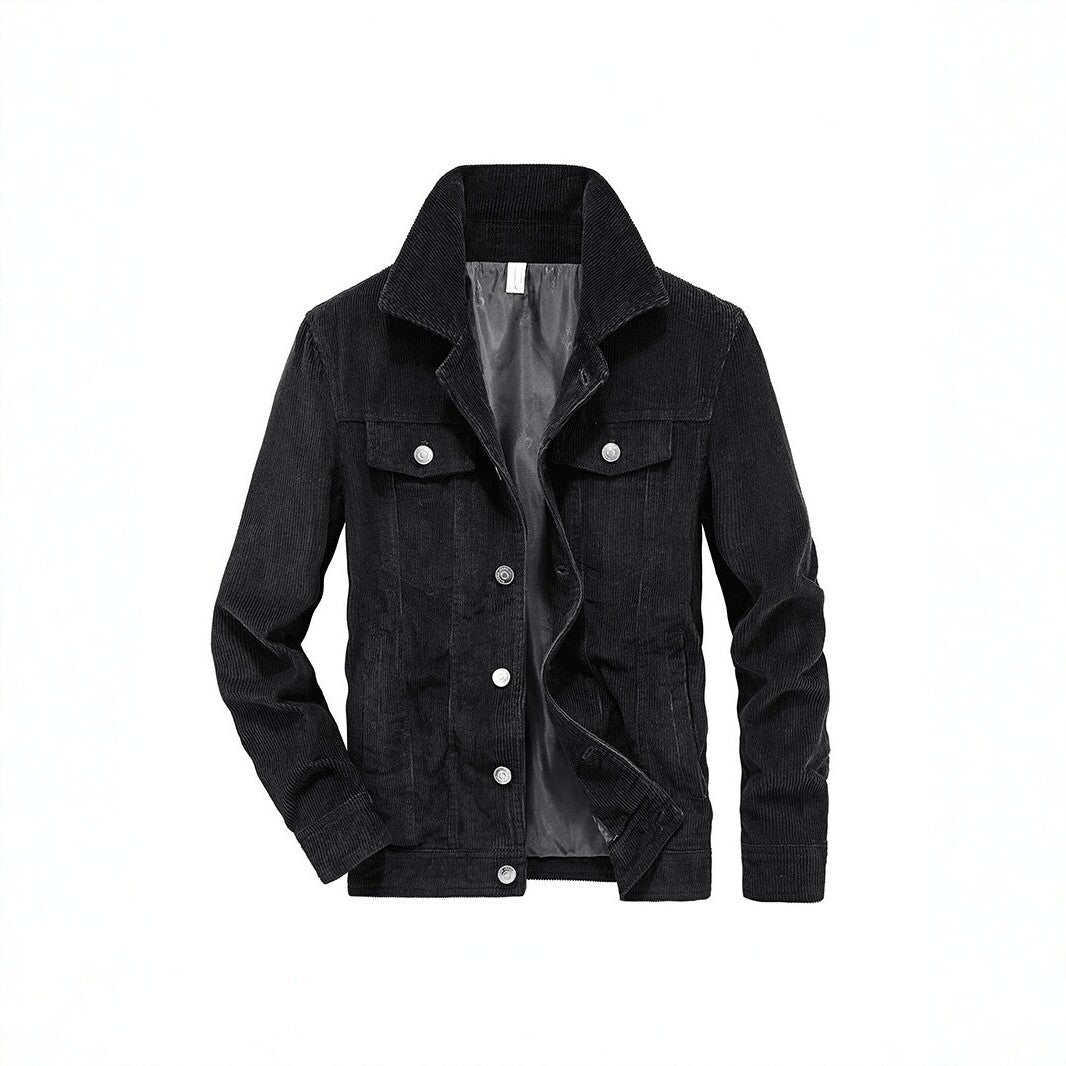 Herren Cordjacke aus Feincord mit Hemdkragen, Brustklappen und gesteppter Innenfütterung Shop Nory