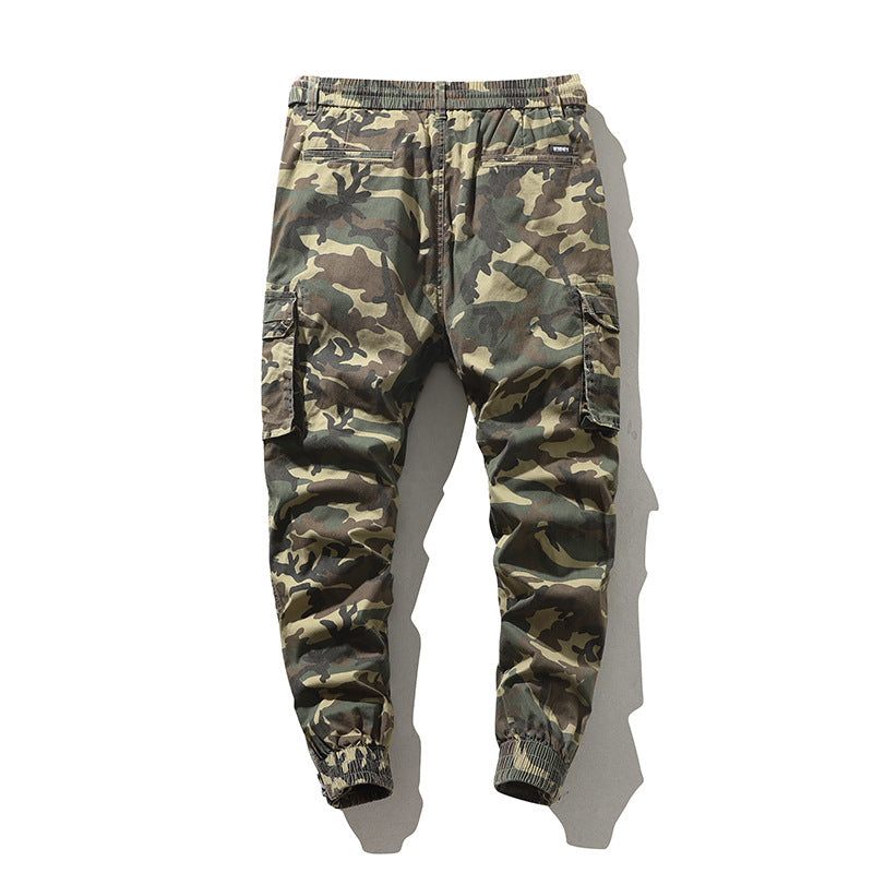 Herren Cargohhose im Joggerstil mit Camouflage‑Print, Elastischem Bund und Bündchen Shop Nory