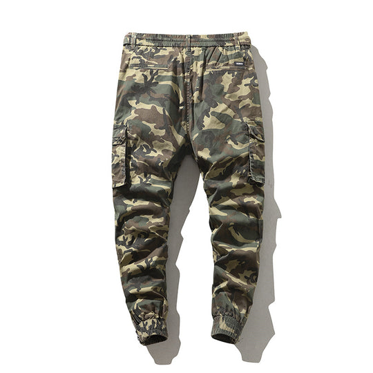 Herren Cargohhose im Joggerstil mit Camouflage‑Print, Elastischem Bund und Bündchen Shop Nory