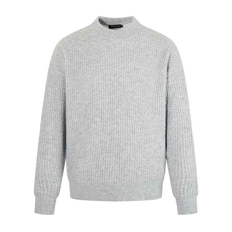 Herren Feinstrick-Pullover mit Strukturstrick und schmalem Stehkragen Shop Nory