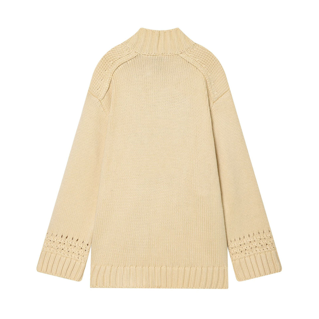 Damen Wickelcardigan mit Schalkragen, Grobstrick und Bindegürtel Shop Nory