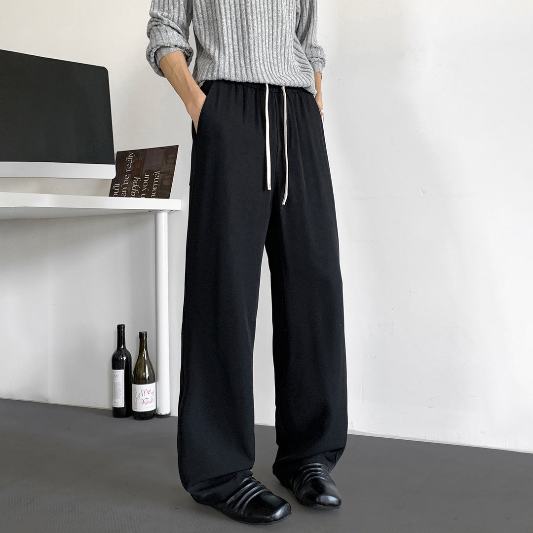 Herren Weite Relaxed-Fit Loungehose mit elastischem Bund und Tunnelzug Shop Nory