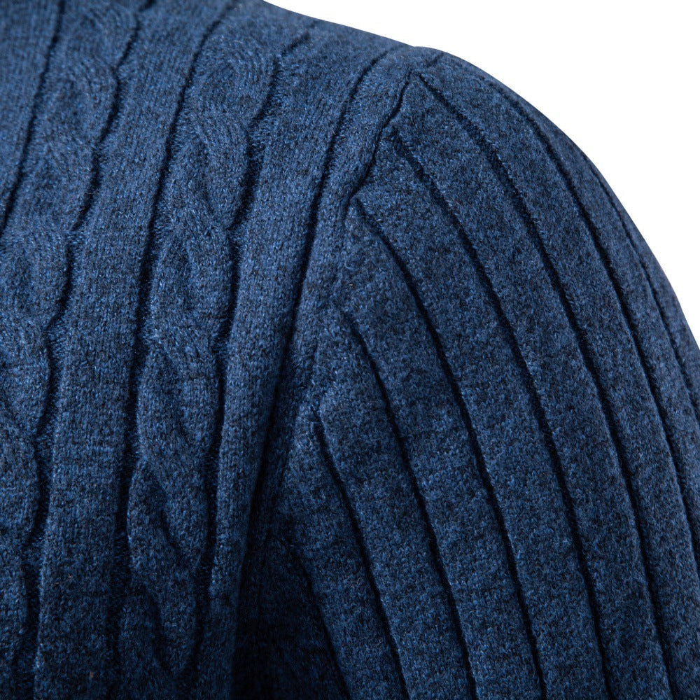 Herren Feinstrick-Polo mit Zopfmuster und Kragen Shop Nory