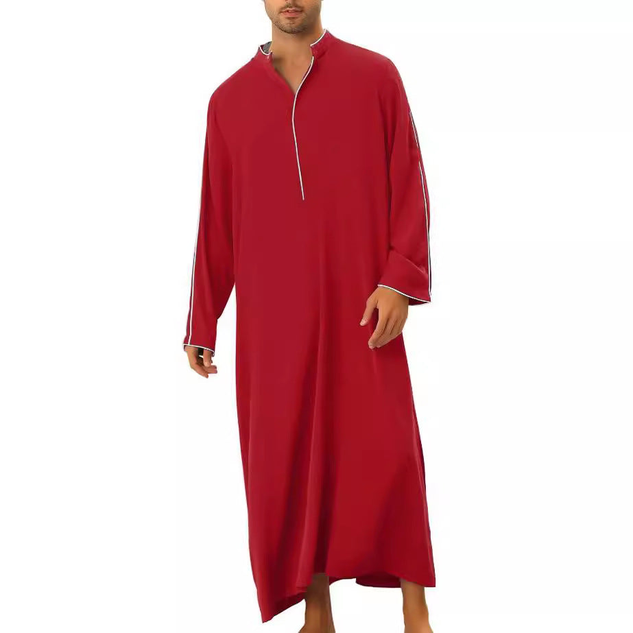 Herren hochentwickelter Kaftan mit sportlichem Stehkragen und eleganten Kontrastdetails