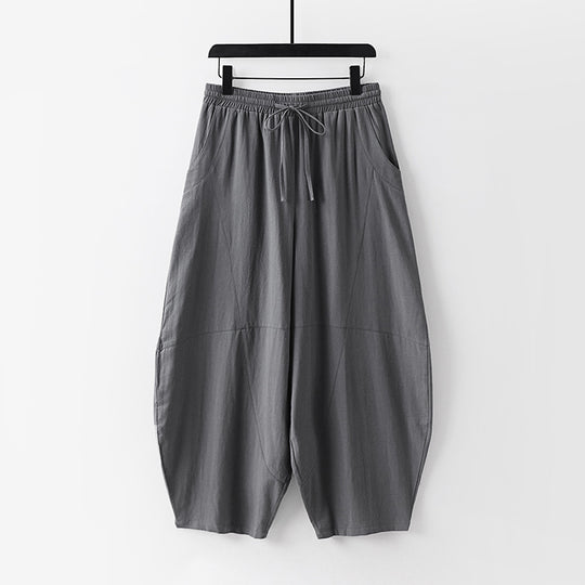 Damen Leichte Haremshose mit weitem Bein und elastischem Bund Shop Nory