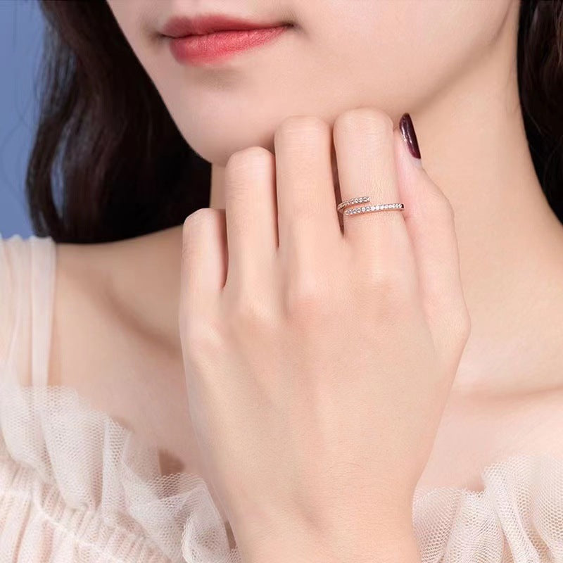 Damen Offener Ringschmuck mit funkelndem Zirkoniadesign Shop Nory