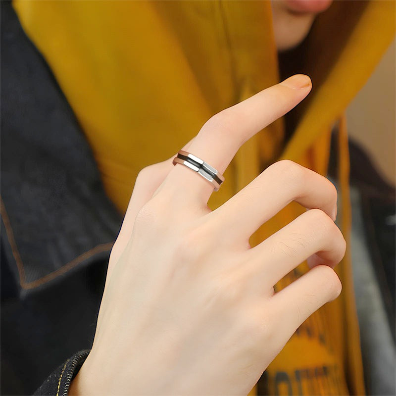 Herren Ring mit innovativem zwei-tonigen Oberflächendesign Shop Nory