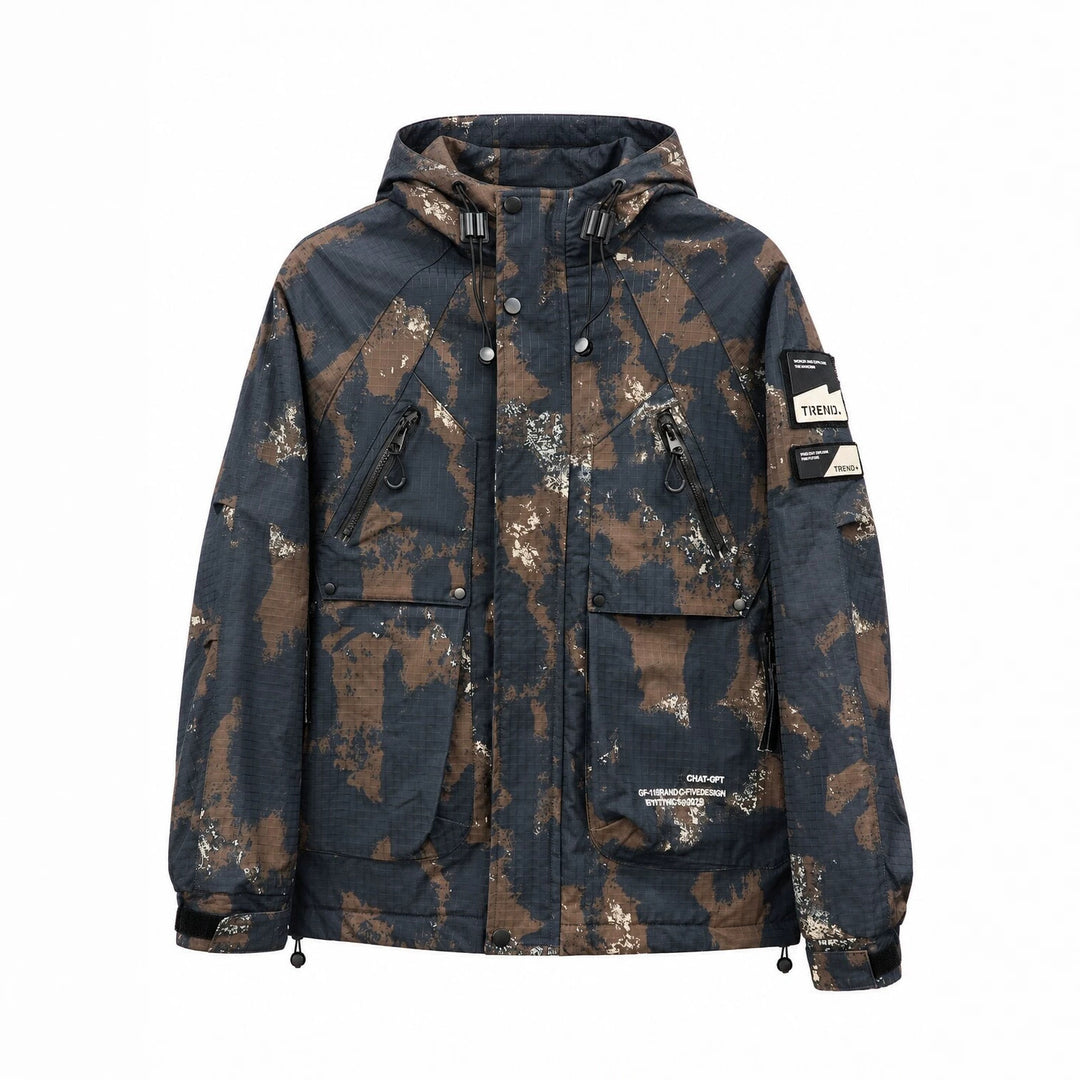 Herren Technischer Camouflage-Parka mit Kapuze und Ripstop-Außenmaterial Shop Nory