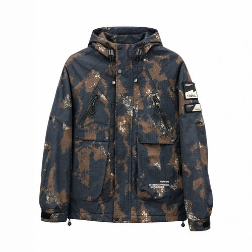 Herren Technischer Camouflage-Parka mit Kapuze und Ripstop-Außenmaterial Shop Nory