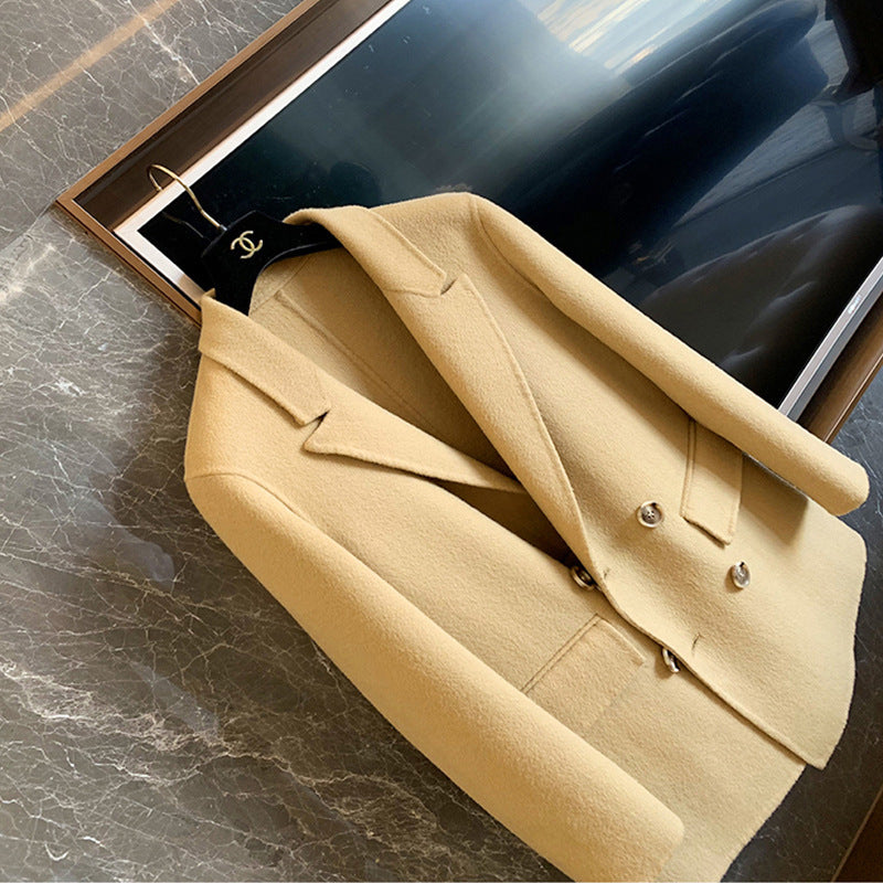 Damen Eleganter Wollblazer mit doppelter Knopfleiste Shop Nory