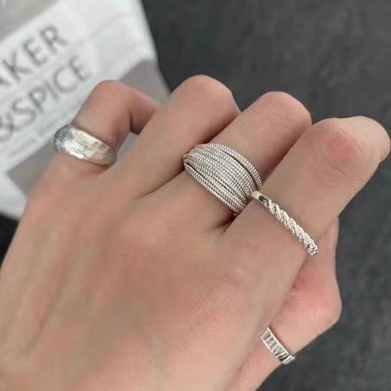 Damen eleganter und stilvoller Ring aus Edelstahl Shop Nory