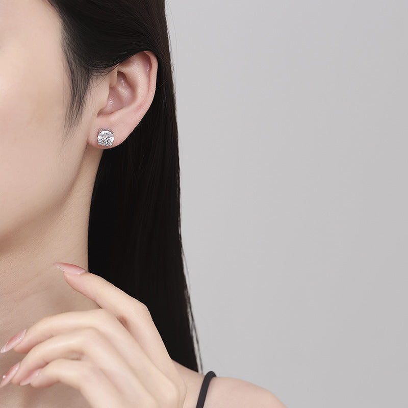Damen Ohrstecker mit funkelnden Kristallen und elegantem Roségold-Setting Shop Nory