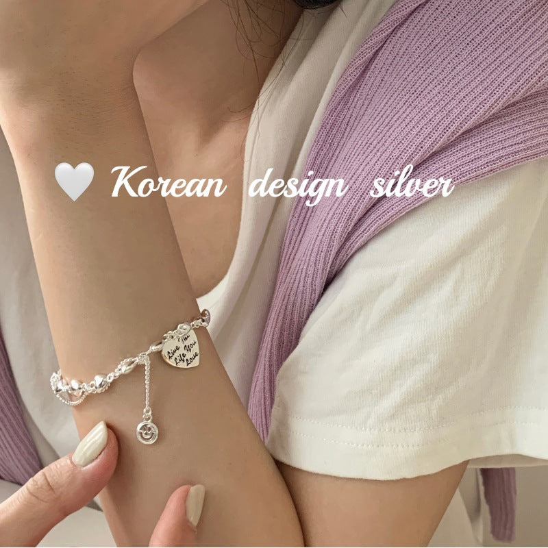 Damenarmband mit herzförmigem Anhänger aus hochwertigem Silber und verspieltem Design Shop Nory
