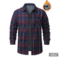 Herren kariertes Flanellhemd mit wärmender Fleece-Innenlage und aufgesetzter Brusttasche Shop Nory