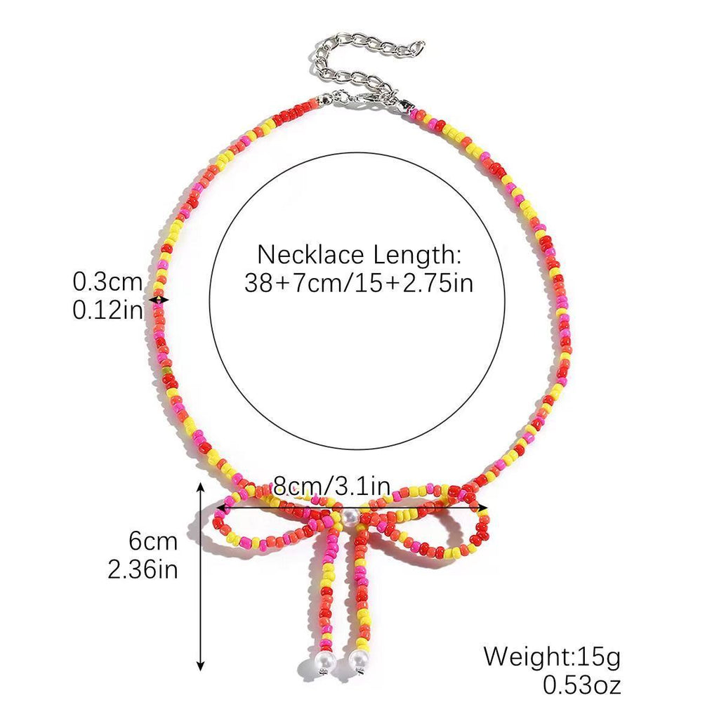 Damen Kette mit funkelndem Schleifenanhänger Shop Nory