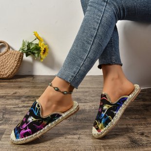 Damen Glitzernde Espadrilles mit bequemer Einlegesohle