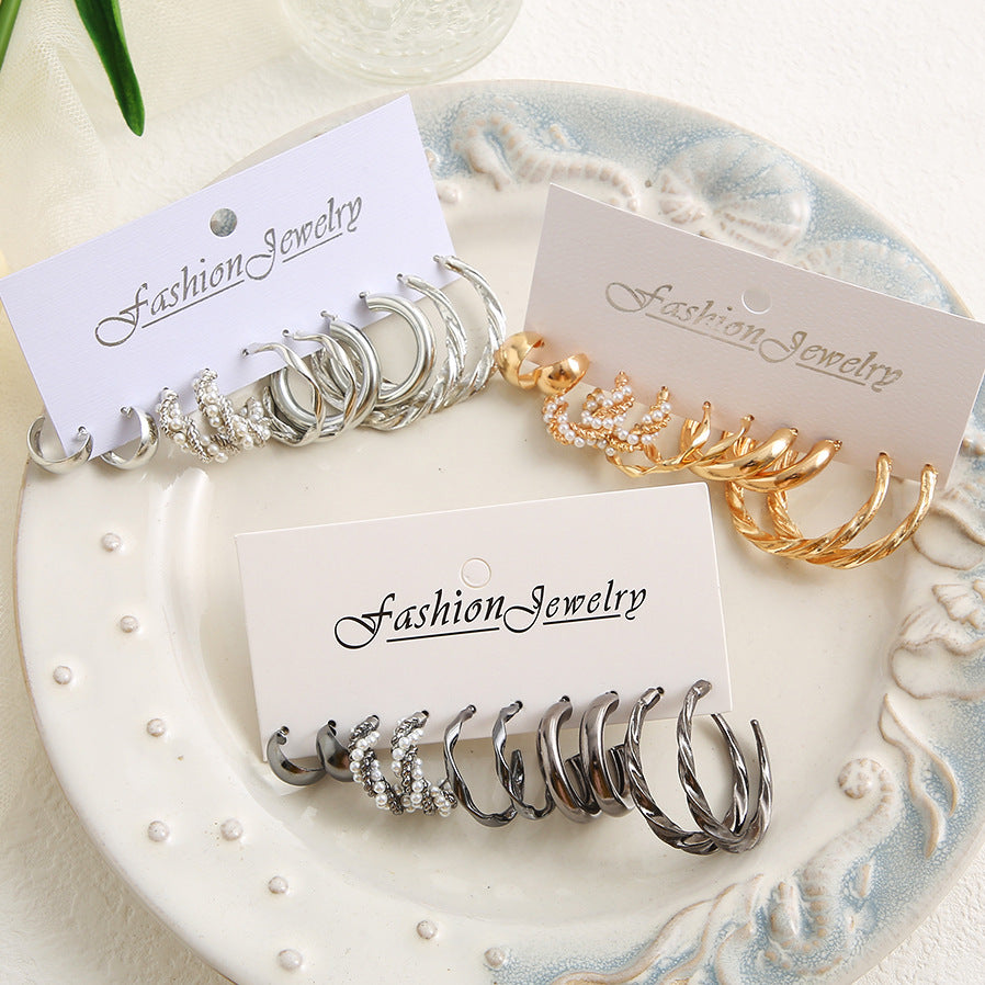 Damen Ohrringe Set mit glänzenden und kreativen Designs Shop Nory