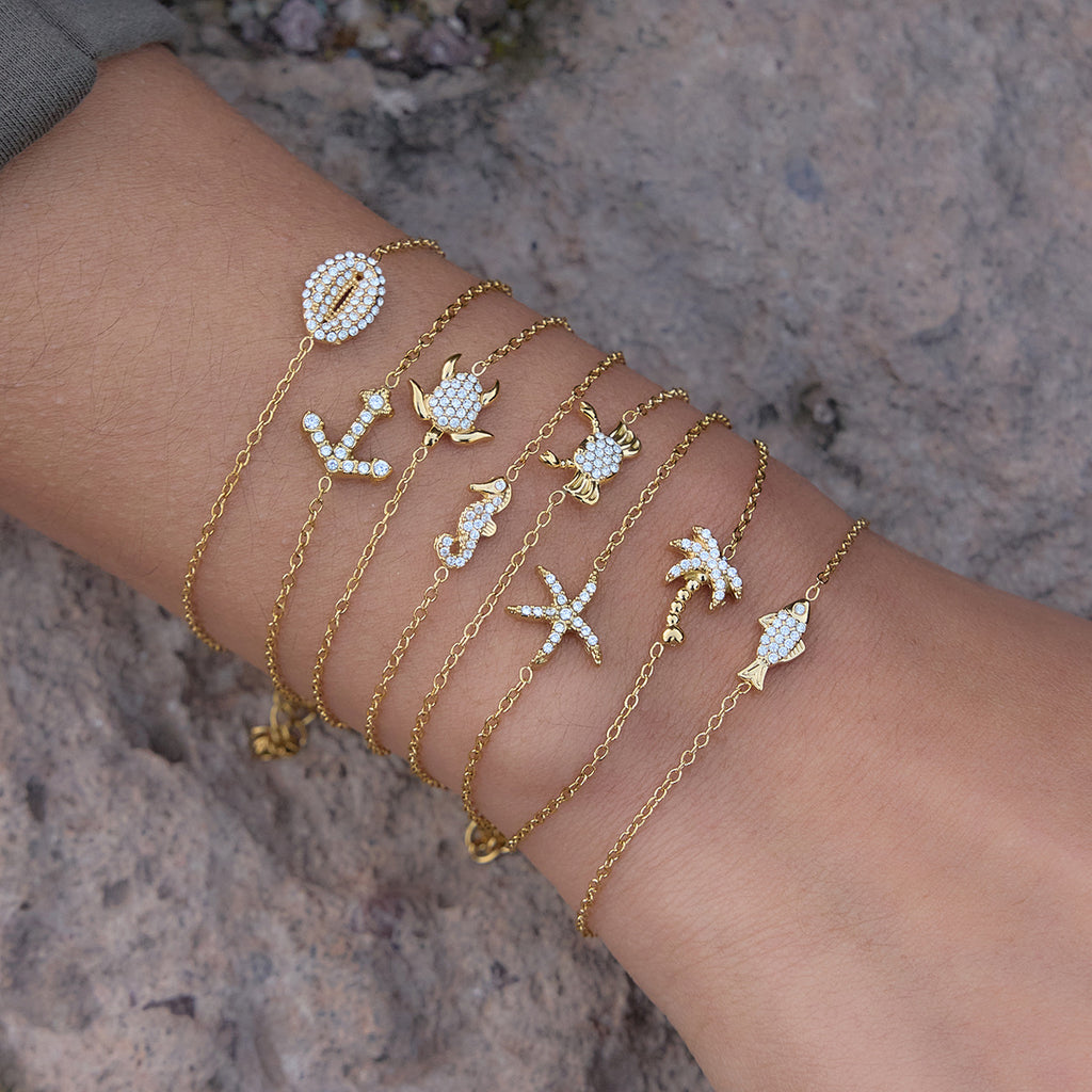 Damen Armreif mit muschelförmigem Design aus hypoallergenem Edelstahl Shop Nory
