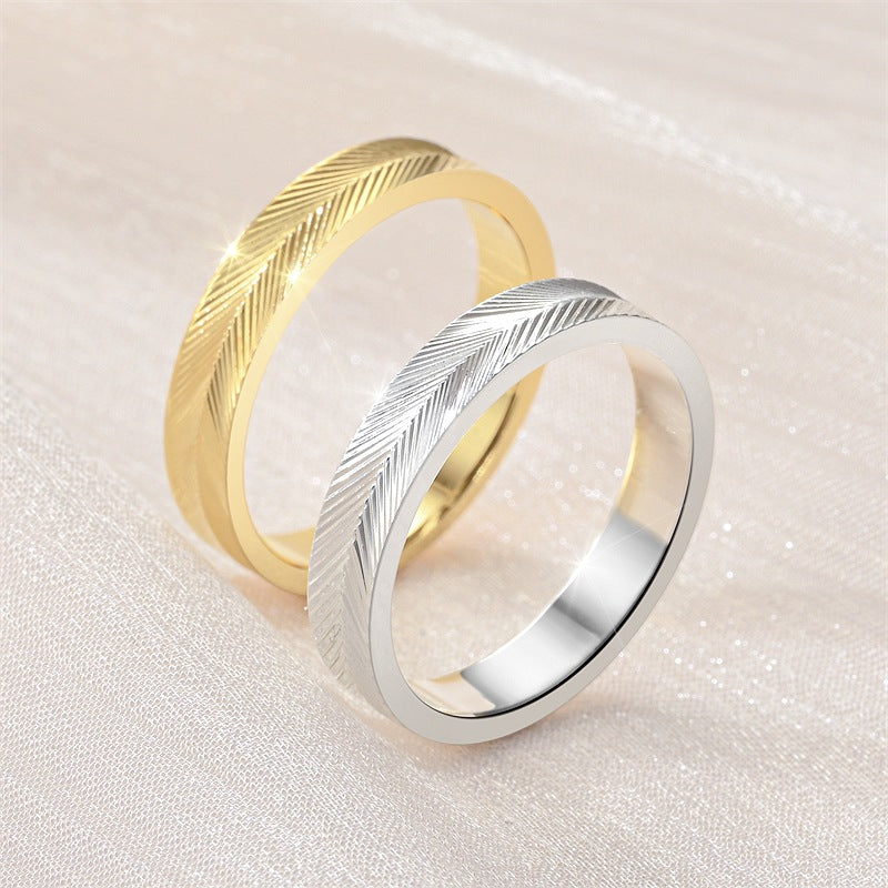 Herren Ring mit raffiniertem, geprägtem Muster Shop Nory