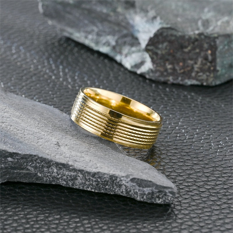 Herren Ring mit modernem, strukturiertem Oberflächendesign Shop Nory