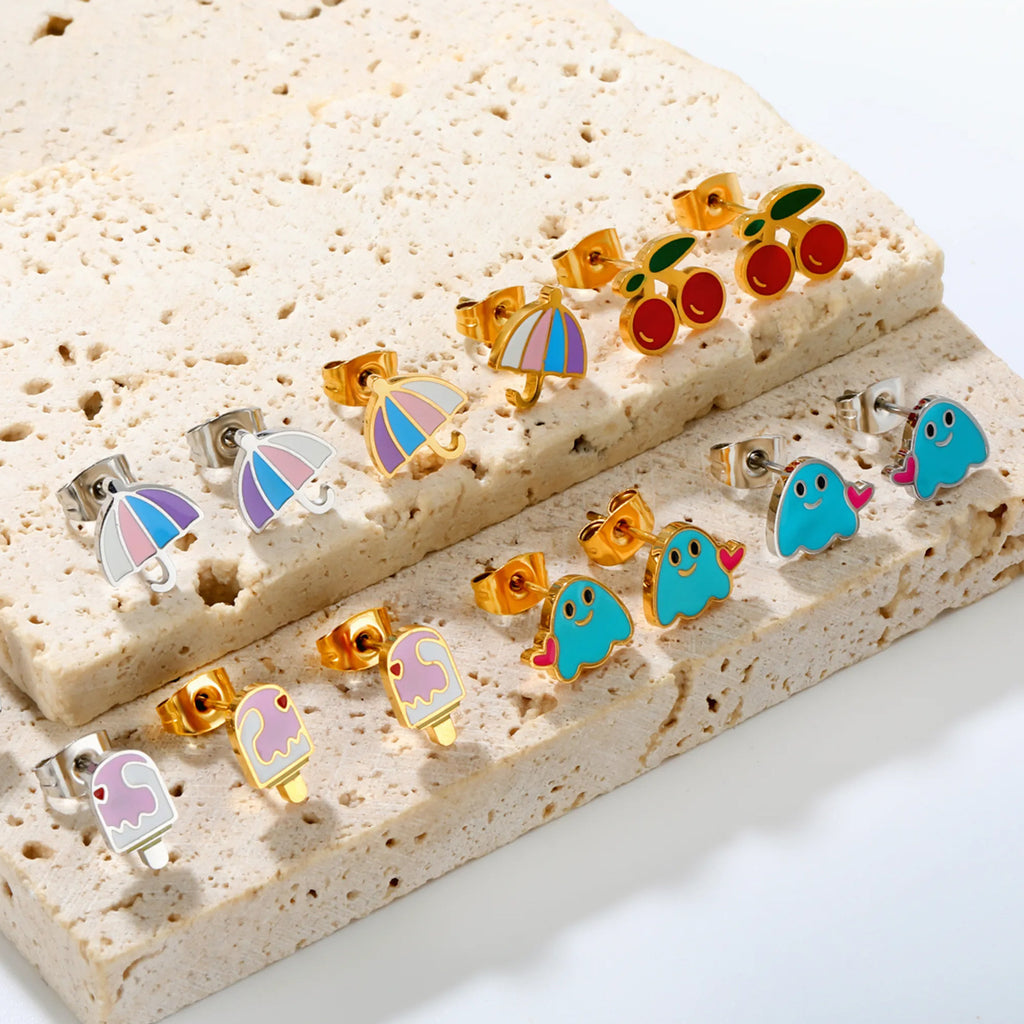 Damen Schmuckset mit Eiscreme-Anhängern Shop Nory