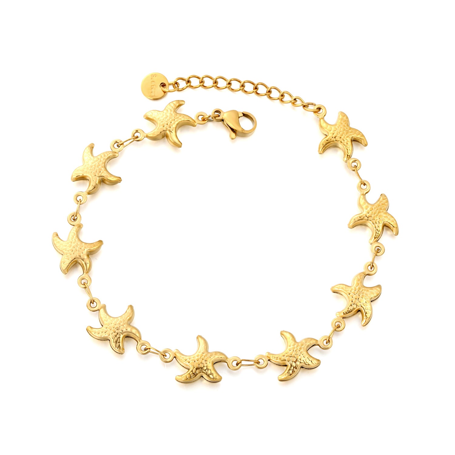 Damen Armband mit Meeresstern-Anhängern und verstellbarem Verschluss Shop Nory