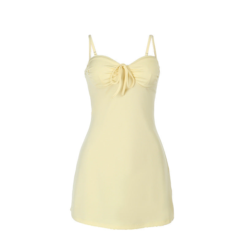 Damen Mini-Kleid mit verspieltem Knotendetail
