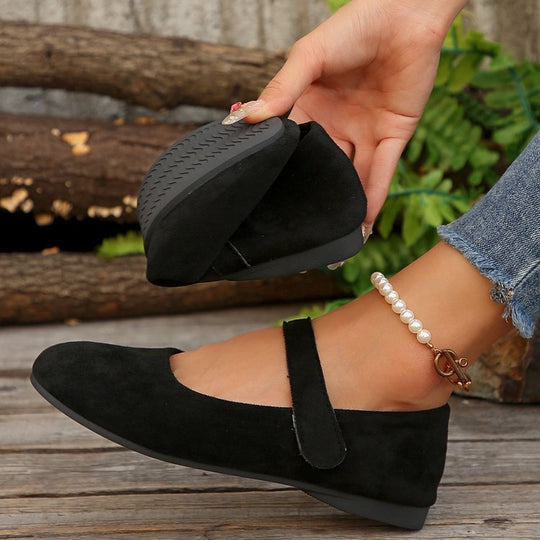 Damen Ballerinas mit verstellbarem Riemen und weichem Innenfutter