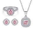 Damen Verlobungsring mit elegantem quadratischem Edelstein und funkelnden Zirkonia Shop Nory