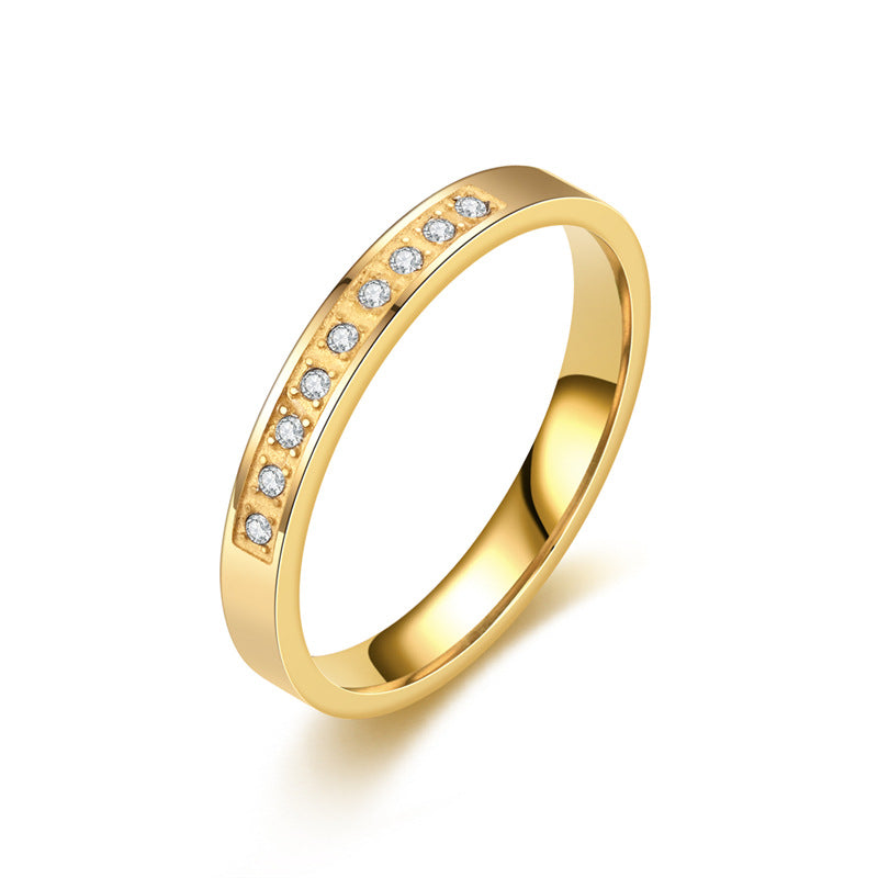 Damen Eleganter Ring mit funkelndem Zirkonia-Besatz Shop Nory