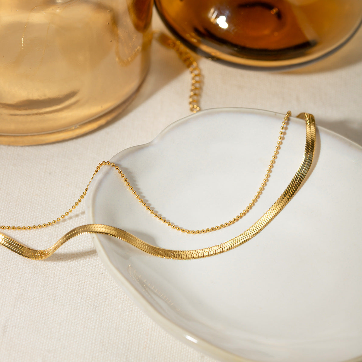 Damen Armband mit eleganten Perlenakzenten und hypoallergenem Edelstahl Shop Nory
