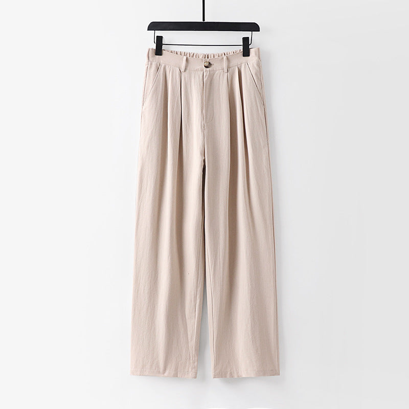 Damen weite Hose mit hoher Taille und Bundfalten Shop Nory