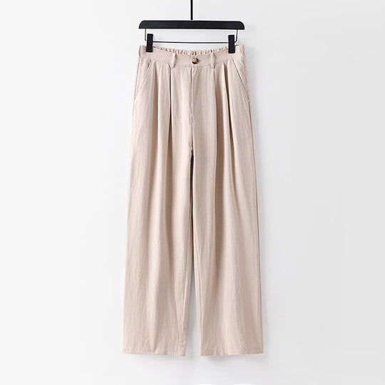 Damen weite Hose mit hoher Taille und Bundfalten Shop Nory