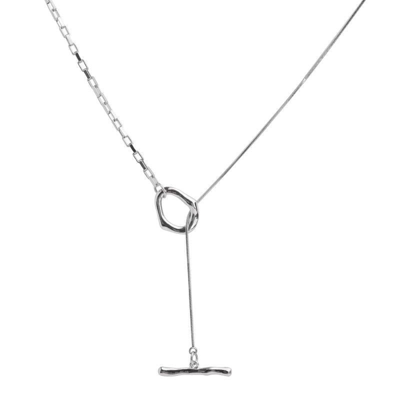 Damen lange Kette mit geometrischem Anhänger und eleganter Verarbeitung Shop Nory