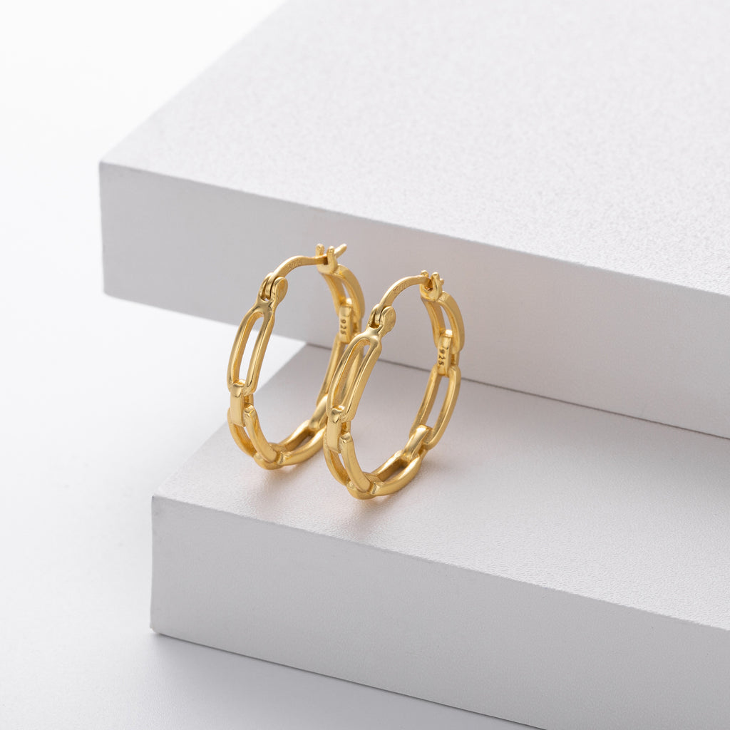 Damen Ohrhänger im modernen Kettendesign aus 925 Sterlingsilber Shop Nory