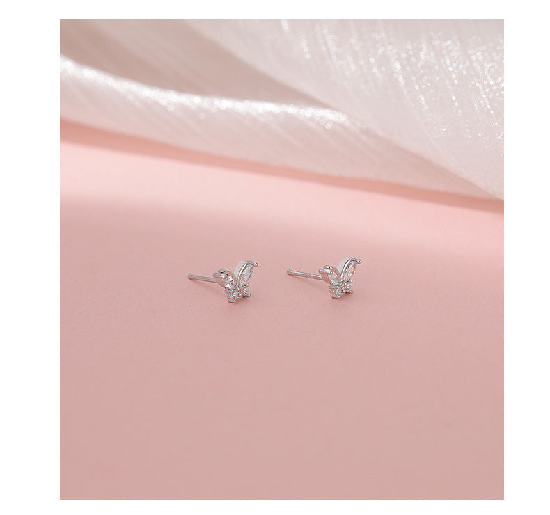 1 Paar 925 Sterlingsilber Zirkon 925 Sterlingsilber Ohrringe Schmetterling Ohrringe | Shop Nory