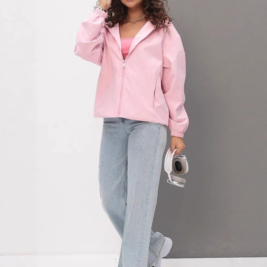 Damen Leichte Freizeitjacke mit Kapuze