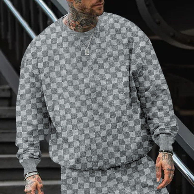 Herren lässiger oversized Sweatshirt mit strukturiertem Design