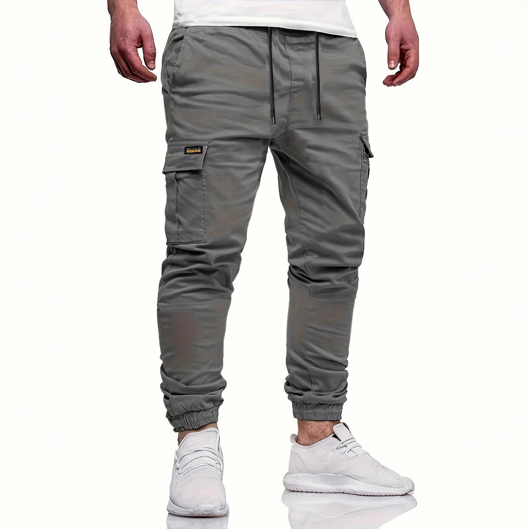 Herren Slim‑Tapered Utility‑Cargohose im Joggerstil mit Klapp- und Reißverschlusstaschen Shop Nory