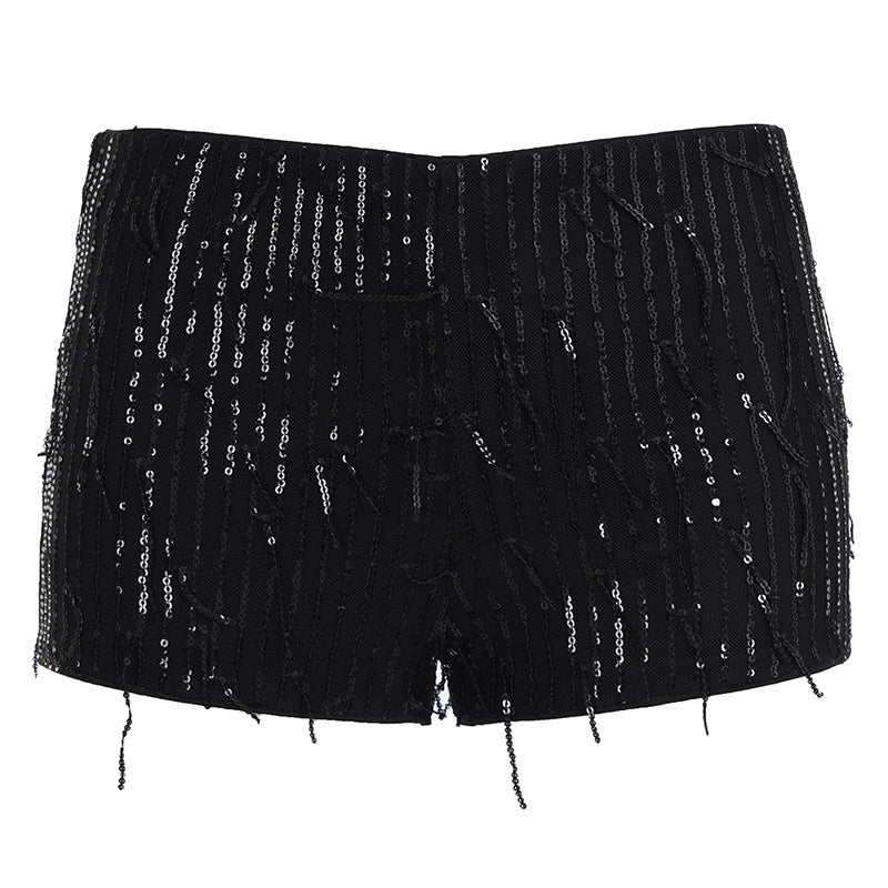 Damen glamouröse Pailletten-Shorts