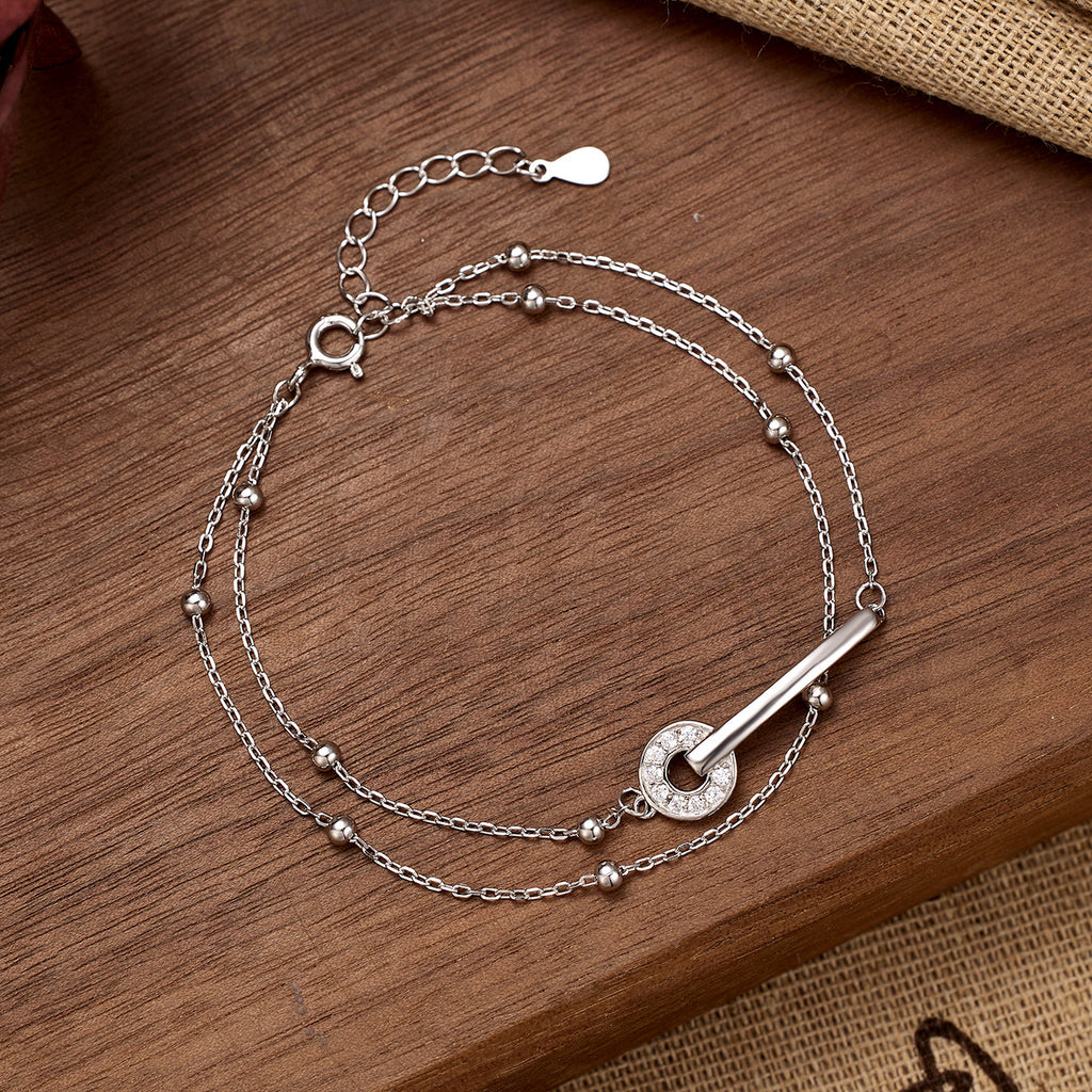 Damen Armband mit funkelndem Anhänger und stilvollem Kettendesign Shop Nory