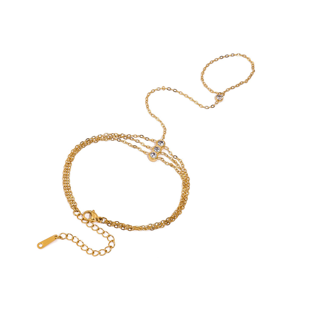 Damen Armband mit verstellbarem Kettendesign aus hypoallergenem Edelstahl Shop Nory