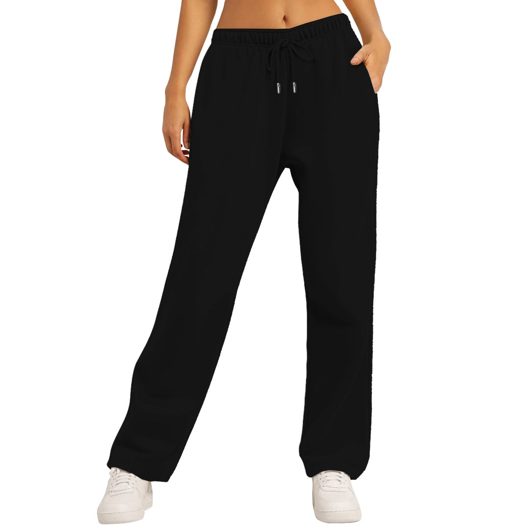 Damen nan extraweiche Relax-Hose mit hohem Komfortbund Kordelzug und geradem Bein Shop Nory
