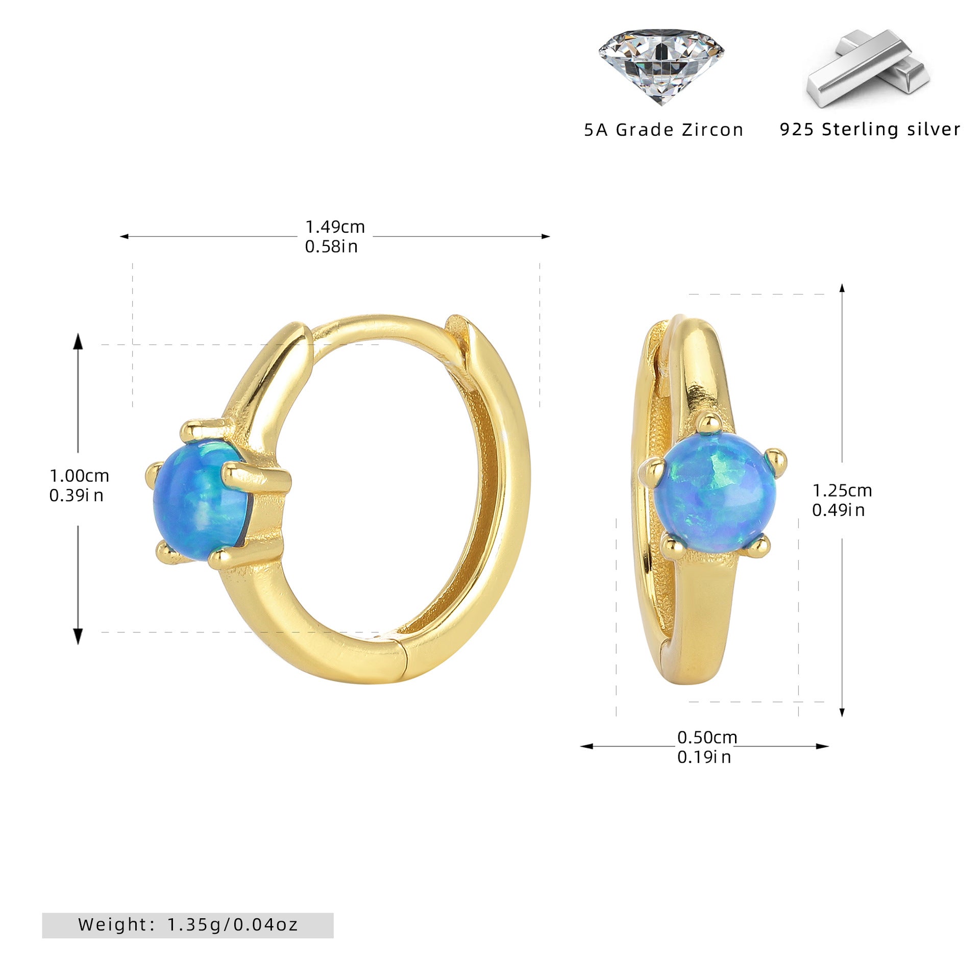 Damen Ohrhänger mit funkelndem Opal und edlem 925 Sterling Silber Shop Nory