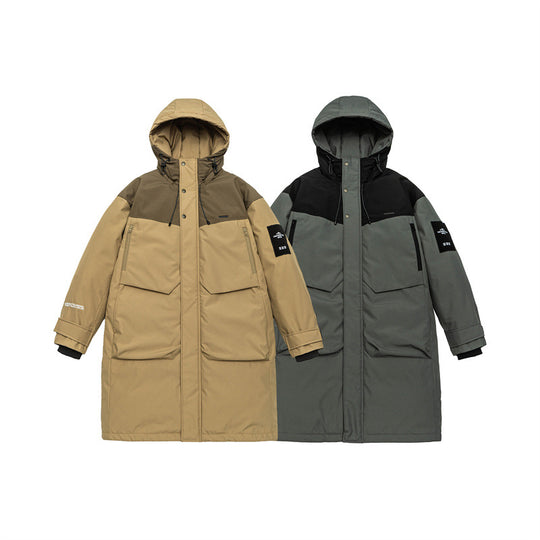 Herren Langer Thermo-Parka mit Kapuze und Verstärkten Schultern Shop Nory