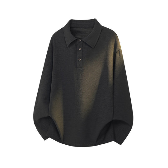 Herren Lässiger Polo-Pullover mit Stehkragen Shop Nory