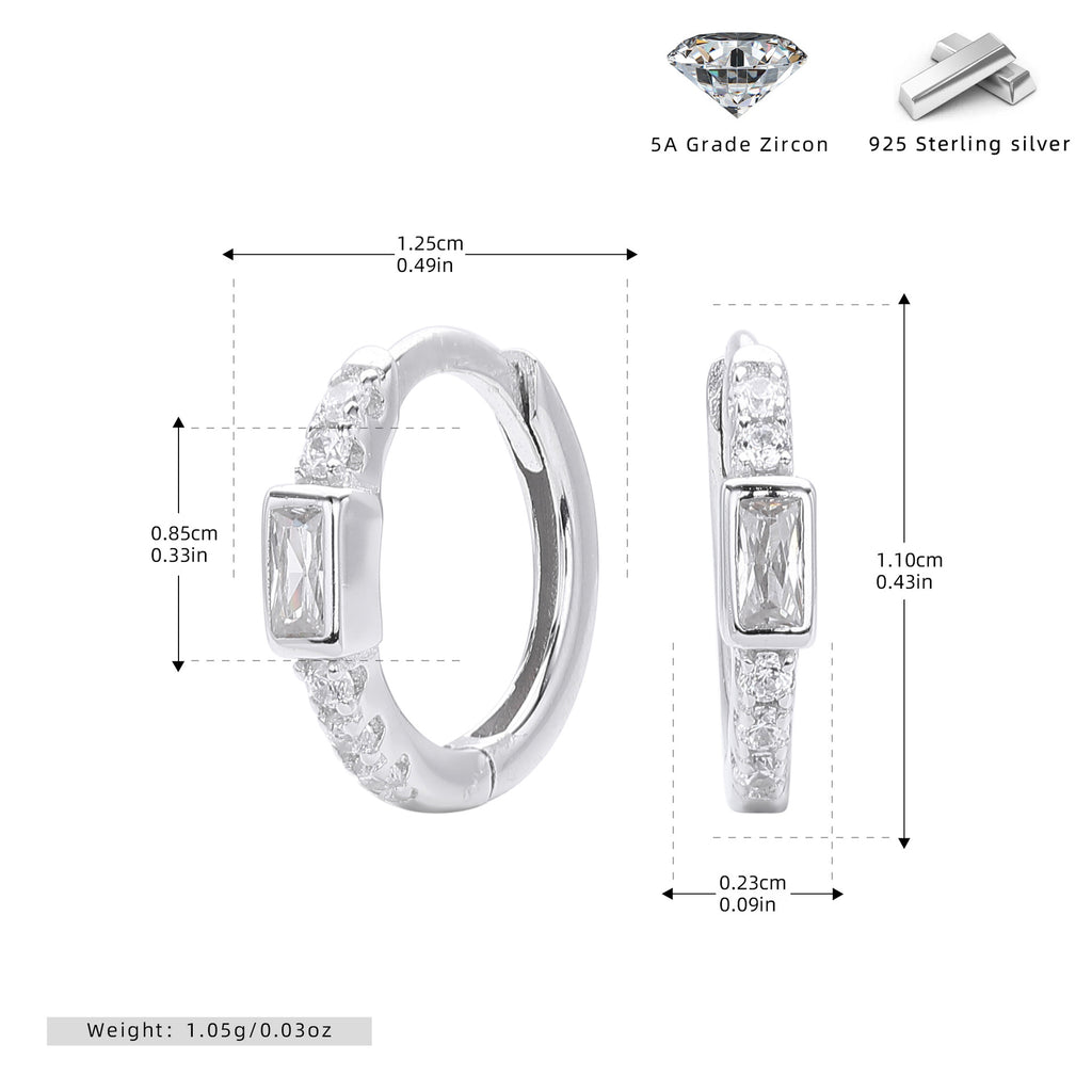 Damen Ohrhänger mit elegantem Zirkonbesatz aus hochwertigem 925 Sterlingsilber Shop Nory