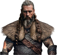 Braun (Schultertuch) Rundkragen