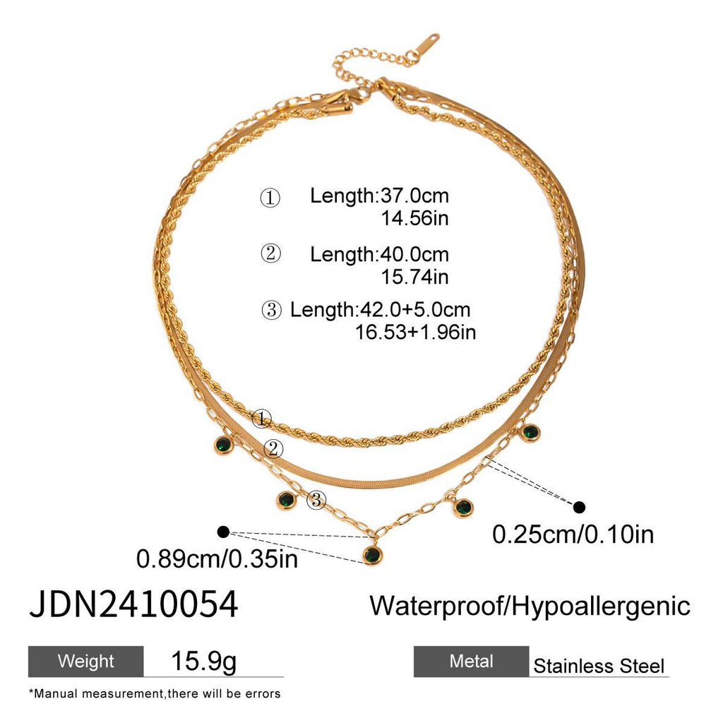Damen multi-layered Kette mit eleganten Anhängern Shop Nory